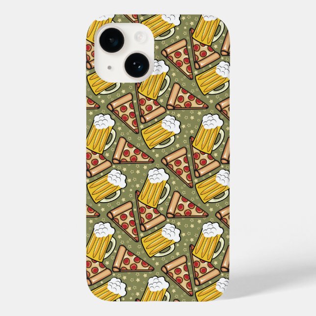 Bier und Pizza Lovers Case-Mate iPhone 14 Hülle (Rückseite)