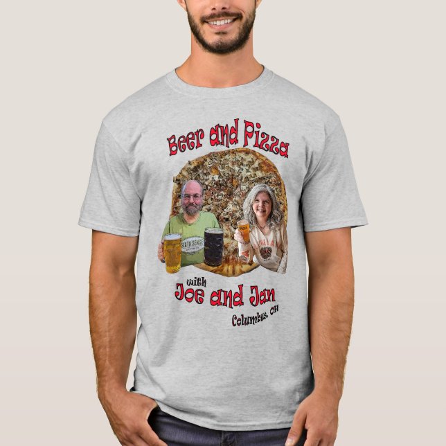 Bier und Pizza mit Joe und Jan - T - Shirt (Vorderseite)