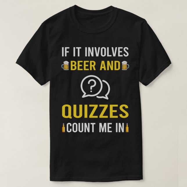 Bier und Quizquiz T-Shirt (Design vorne)