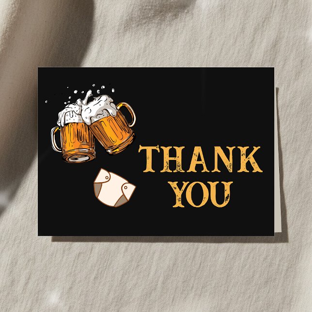 Bier und Windeln Baby Shower Dankeskarte (Beer and Diapers Baby Shower Thank You Card
)