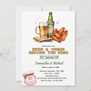 Bier- und Wings-Paarschauer-Einladung Einladung