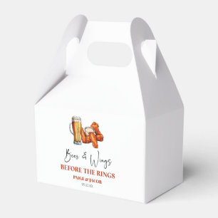 Bier und Wings vor dem Rings-Probeessen Geschenkschachtel
