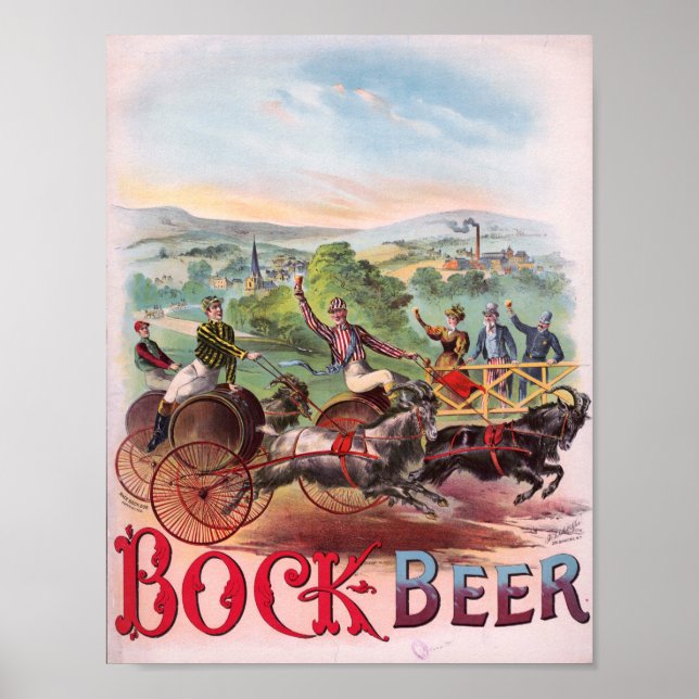 Bier unmodifizierte Vintage Fotos Altes ästhetisch Poster (Vorne)