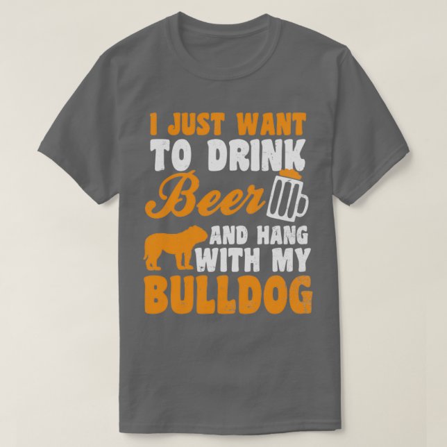 Bier Vater Shirt Drink Bier Hang Bulldog Geschenk (Design vorne)