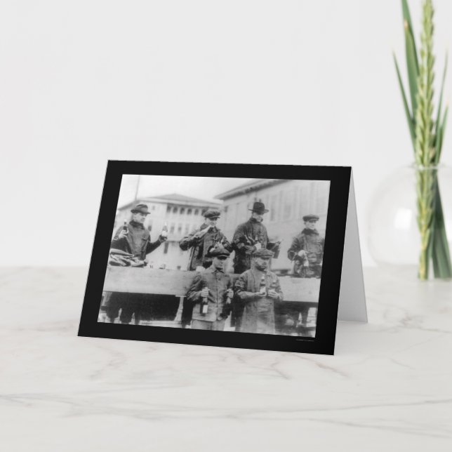 Bier-Verbot in Zion Stadt, IL 1920 Karte (Vorderseite)