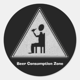 Bier-Verbrauchs-Zone Runder Aufkleber