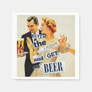 Bier vor dem Glamour Cocktail Napkins Serviette