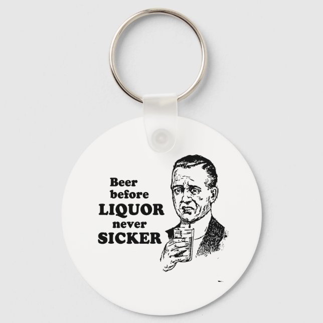 BIER VOR LIQUOR SCHLÜSSELANHÄNGER (Vorderseite)