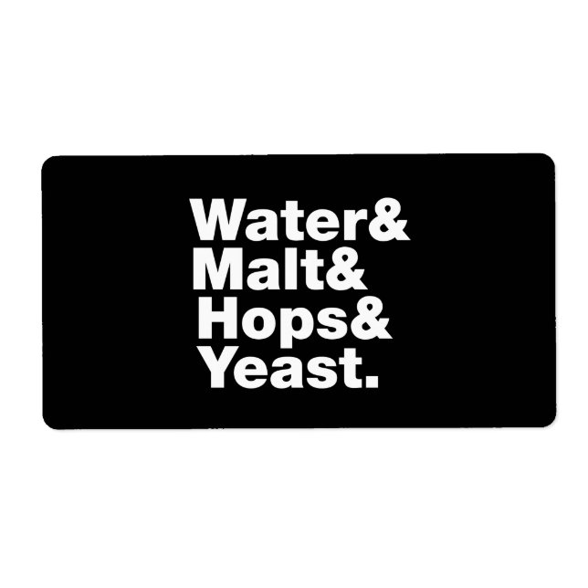 Bier = Wasser & Malt & Hopfen & Hefe. (Vorne)