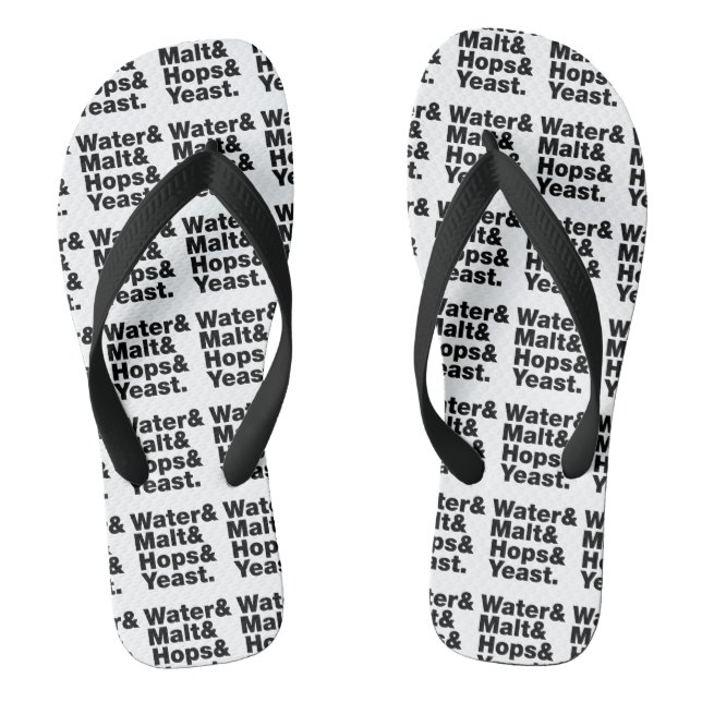 Bier = Wasser & Malt & Hopfen & Hefe. Flip Flops (Fußbett)