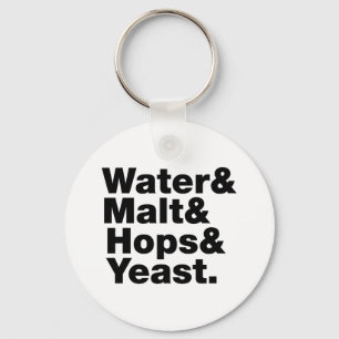 Bier = Wasser & Malt & Hopfen & Hefe. Schlüsselanhänger