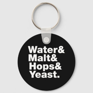 Bier = Wasser & Malt & Hopfen & Hefe. Schlüsselanhänger
