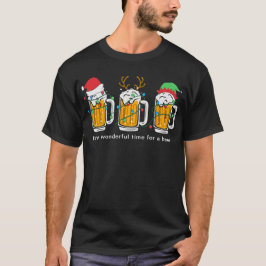 Bier Weihnachten Lichter Funny Festivals Feiertag Tri-Blend Shirt