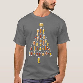 Bier Weihnachtsbaum T-Shirt