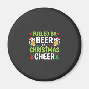 Bier Weihnachtsfreude Feiertags Trinken Vektor Magnet