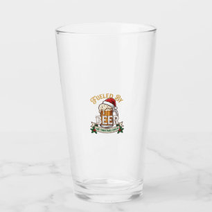Bier-Weihnachtsfreude-Tasse Santa Hut Stechpalme Glas