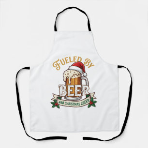 Bier-Weihnachtsfreude-Tasse Santa Hut Stechpalme Schürze