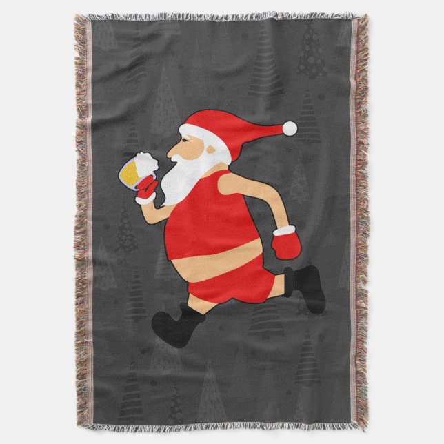 Bier Weihnachtsmann Weihnachten Decke (Vorderseite Vertikal)