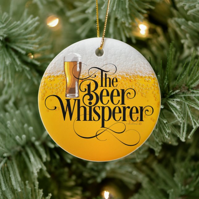 Bier Whisperer Keramik Ornament (Baum)