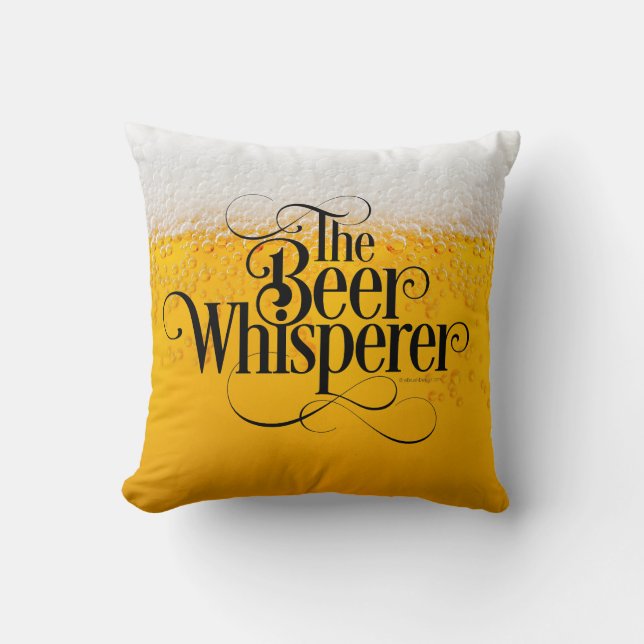 Bier Whisperer Kissen (Vorderseite)