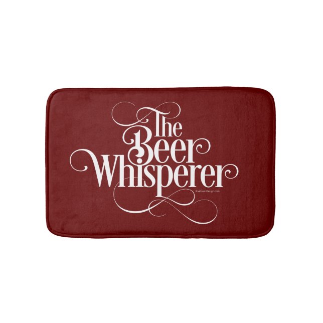 Bier Whisperer (weiß) Badematte (Vorderseite)