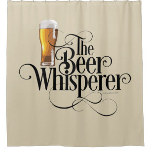 Bier Whisperer (weiß) Duschvorhang