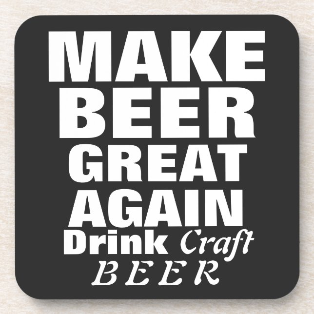 Bier wieder großartig machen getränkeuntersetzer (Vorderseite)