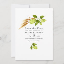Bier Willow Greenery und Gold Save The Date
