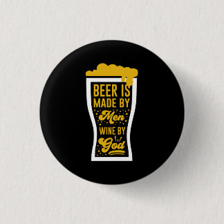 Bier wird von Männern hergestellt Button