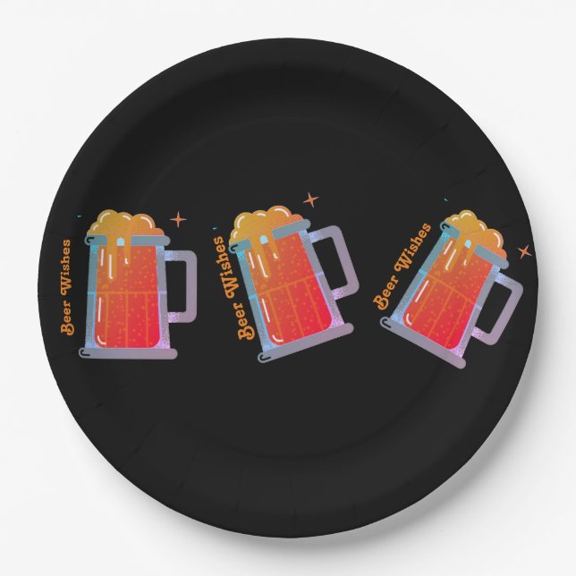 Bier Wishingriese Pappteller (Vorderseite)