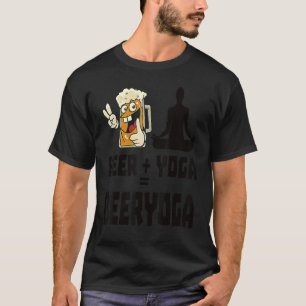 Bier+Yoga Bier Yoga Outfit gekreuzt meditierend T-Shirt