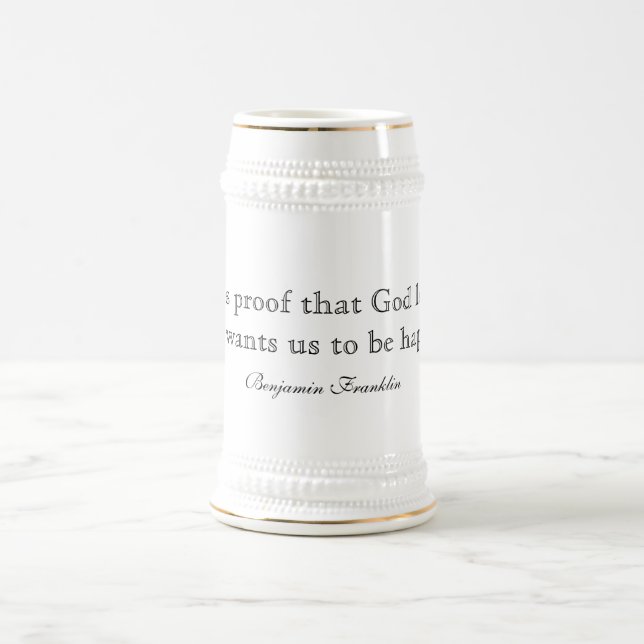 Bier Zitat Stein Bierglas (Mittel)