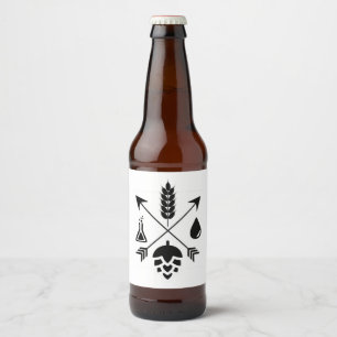 Bier-Zutaten Beer-Flaschenetikett Bierflaschenetikett