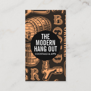 Bierbarrel und Gestochen Brauerei   Restaurant Visitenkarte