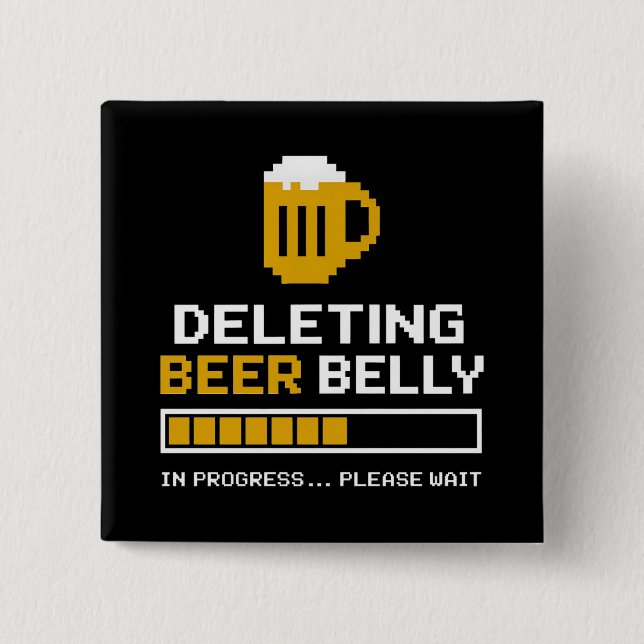 Bierbauch löschen Bitte Bar laden Button (Vorderseite)