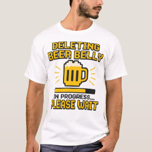 Bierbauch löschen - Funny Pixel Style Beer Lover T-Shirt