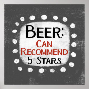 Bierbewertung 5 Sterne Poster Wandkunst