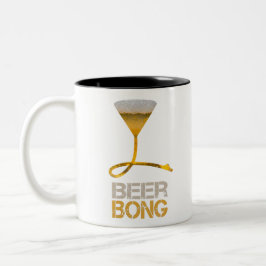Bierbong für Frühlingspause und Junggeselinnen-Abs Zweifarbige Tasse