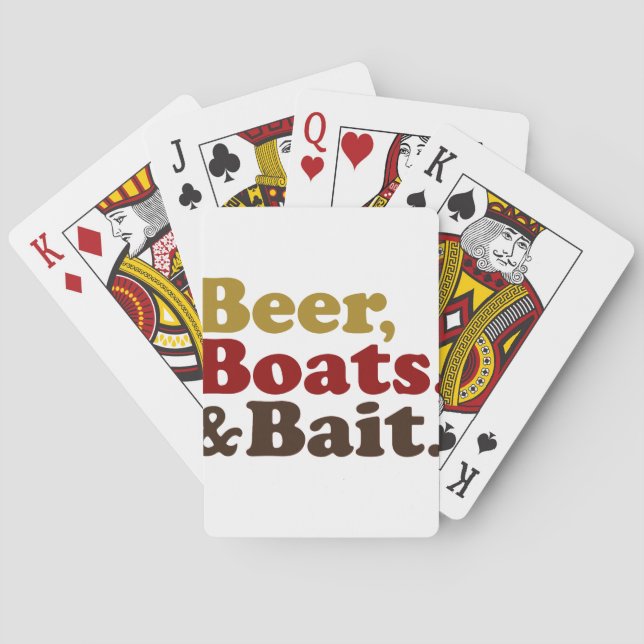 Bierboote und Köder Spielkarten (Rückseite)