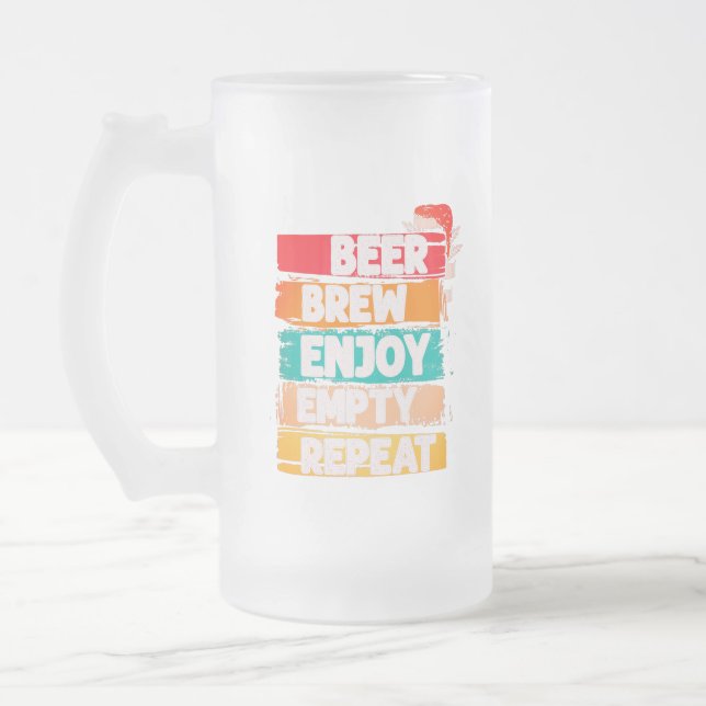 Bierbraue Leere Wiederholung Mattglas Bierglas (Links)