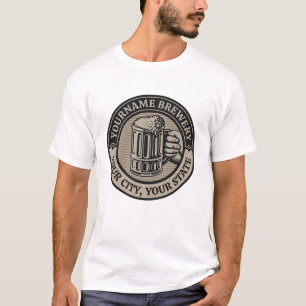 Bierbrauen personalisierter NAME-Brauerei großer B T-Shirt