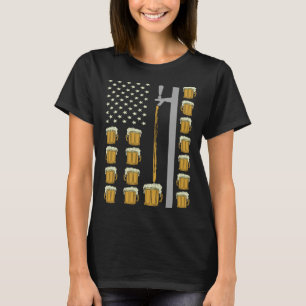 Bierbrauerei American Flag Craft Bierbrauer T-Shirt