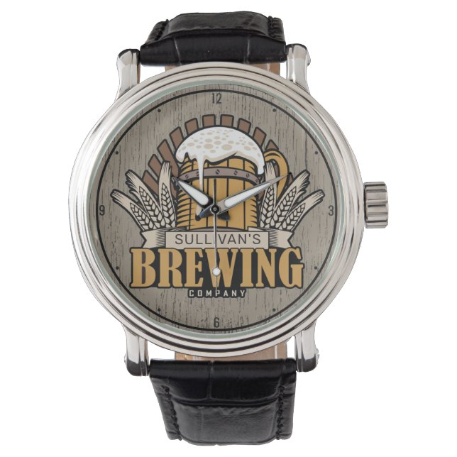 Bierbrauerei Bar Armbanduhr (Vorderseite)