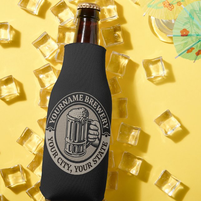 Bierbrauerei Personalisiert NAME Brauerei Big Tass Flaschenkühler (Von Creator hochgeladen)