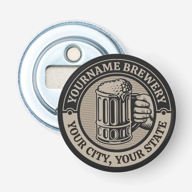 Bierbrauerei Personalisiert NAME Brauerei Big Tass Flaschenöffner (Vorderseite)