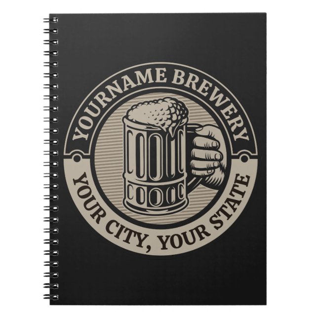 Bierbrauerei Personalisiert NAME Brauerei Big Tass Notizblock (Vorderseite)