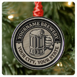 Bierbrauerei Personalisiert NAME Brauerei Big Tass Ornament Aus Metall<br><div class="desc">Personalisierter NAME Beer TASSE Slammer Brauerei Bar Design,  mit Handbier gestochen. Passen Sie Ihren Namen oder Ihren benutzerdefinierten Text an!</div>