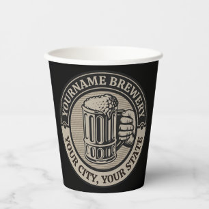 Bierbrauerei Personalisiert NAME Brauerei Big Tass Pappbecher