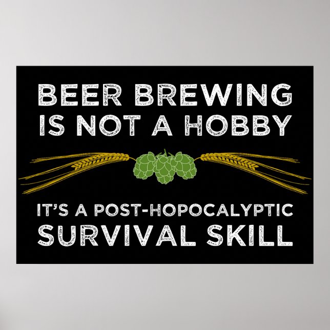 Bierbraukunst nach der Hopocalypse Poster (Vorne)