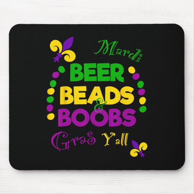 Bierbraun Funny Carnival Party Männer Geschenk Mar Mousepad (Vorne)